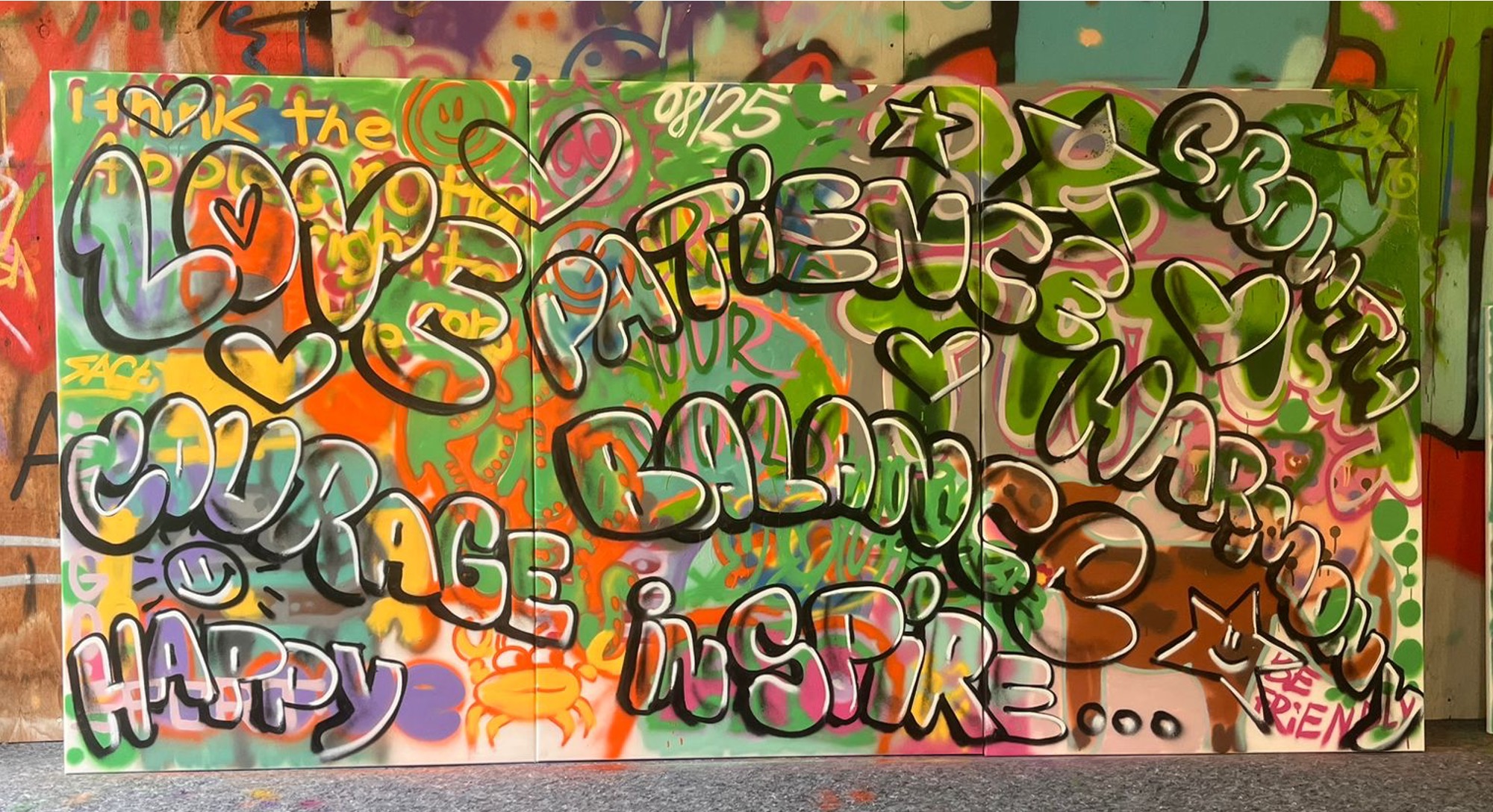 Graffiti-Workshop dank Spende der BASF